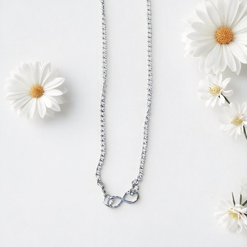 Vintage Dainty and Delicate Infinity Symbol Necklace and Earring Set